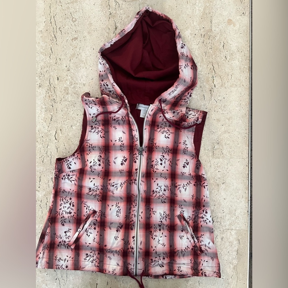 Christopher and Banks Fall Patterned Plaid Vest Size Medium